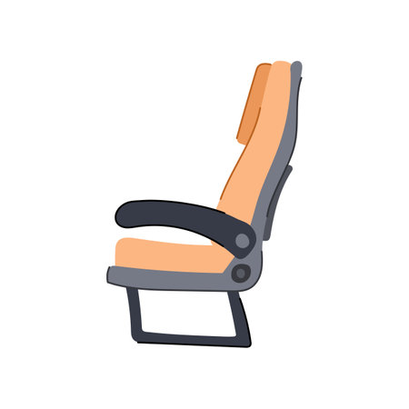recline seat airplane cartoon vector illustrationのイラスト素材