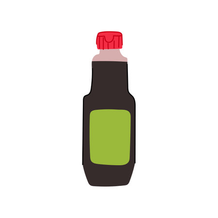 fermentation soy sauce cartoon vector illustrationのイラスト素材