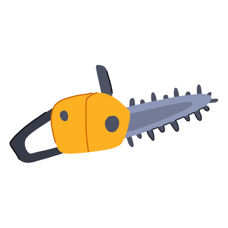 safety tree trimmer cartoon vector illustrationのイラスト素材