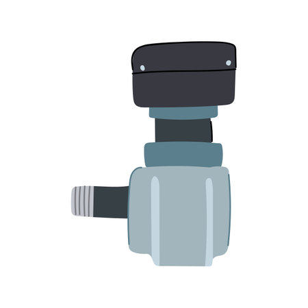 flow water circulation pump cartoon vector illustrationのイラスト素材