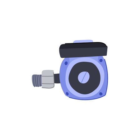 impeller water circulation pump cartoon vector illustrationのイラスト素材