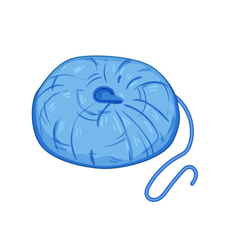 handmade ball yarn cartoon vector illustrationのイラスト素材
