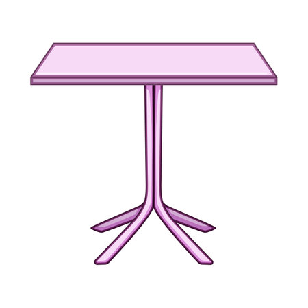 por plastic table cartoon vector illustrationのイラスト素材