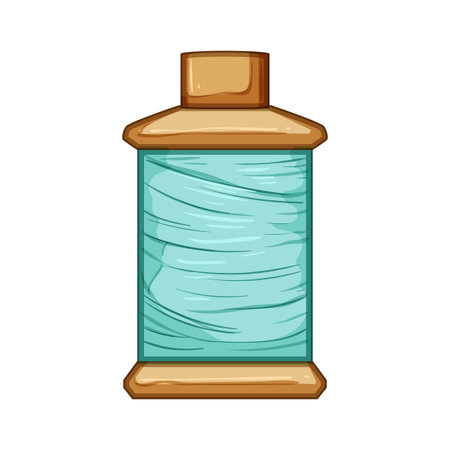stitch thread spool cartoon vector illustrationのイラスト素材