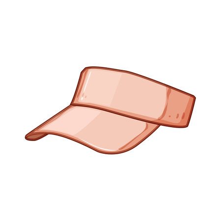 outdoor visor cap cartoon vector illustrationのイラスト素材