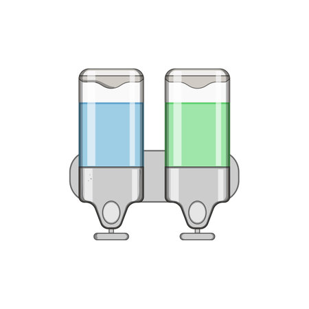automatic wall soap dispenser cartoon vector illustrationのイラスト素材