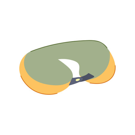 neck airplane pillow cartoon vector illustrationのイラスト素材