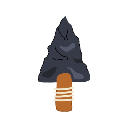 flint arrowhead cartoon vector illustrationのイラスト素材