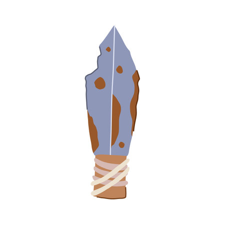 prehistoric arrowhead cartoon vector illustrationのイラスト素材