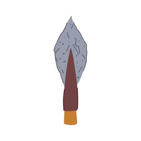 stone arrowhead cartoon vector illustrationのイラスト素材