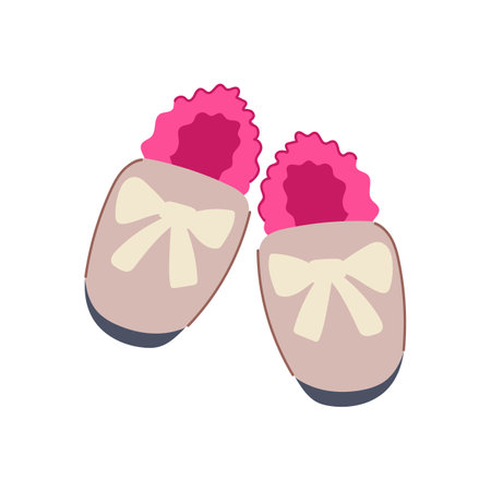 wool baby booties cartoon vector illustrationのイラスト素材