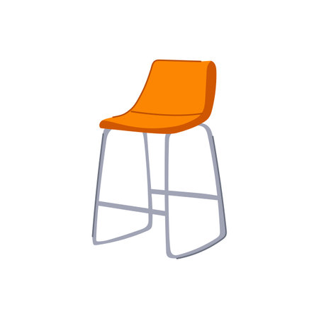 rustic bar stool cartoon vector illustrationのイラスト素材