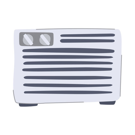 refrigerant air conditioner cartoon vector illustrationのイラスト素材