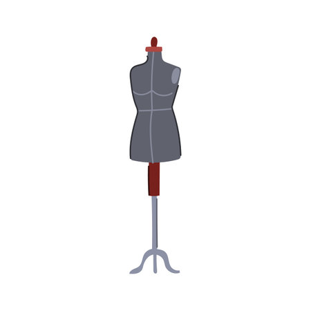 fashion mannequin tailor cartoon vector illustrationのイラスト素材