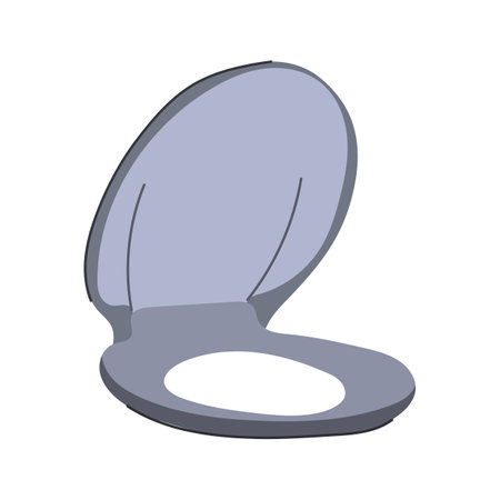 cover toilet seat cartoon vector illustrationのイラスト素材