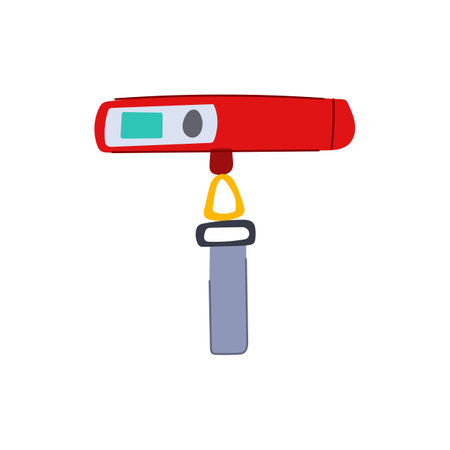 airline luggage weight cartoon vector illustrationのイラスト素材