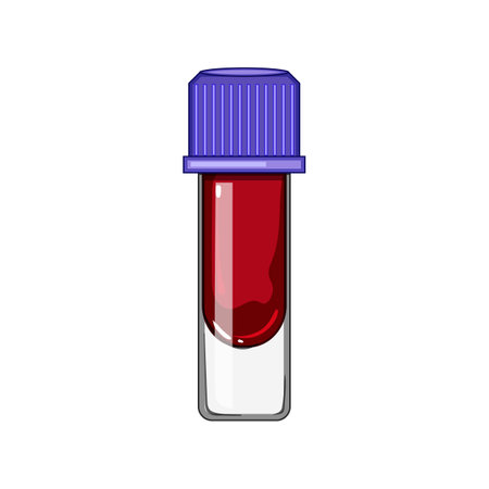 serum blood test vial cartoon vector illustrationのイラスト素材