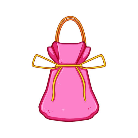gift chinese lucky bag cartoon vector illustrationのイラスト素材