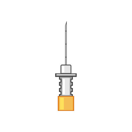 injection epidural needle cartoon vector illustrationのイラスト素材