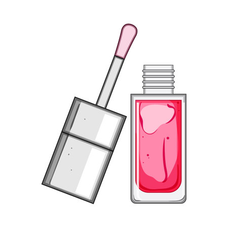 vegan lip gloss cartoon vector illustrationのイラスト素材