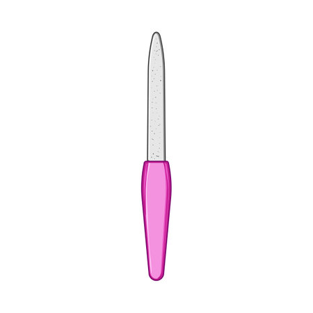 buffer nail file cartoon vector illustrationのイラスト素材