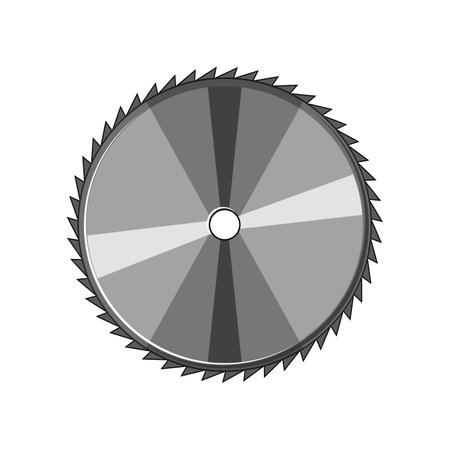 durability circular saw blade cartoon vector illustrationのイラスト素材