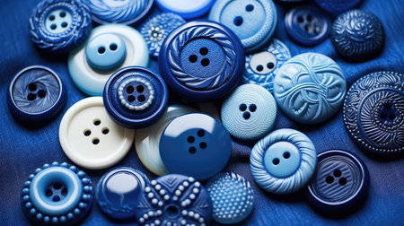 patterns buttons blueの素材