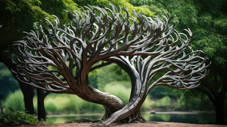 branches metal sculptureの素材