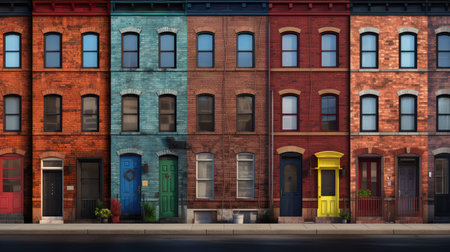 doors brick wall apartmentの素材