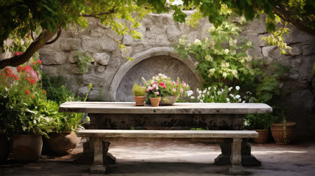 greenery stone tableの素材