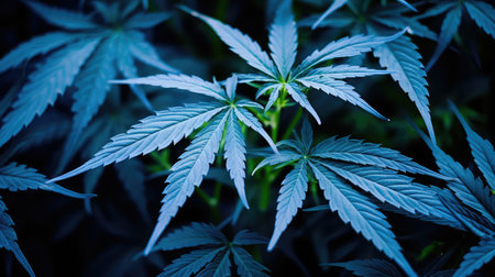 vibrant cannabis blueの素材