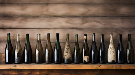 cellar wine bottles emptyの素材