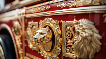 gold fire engine sideの素材