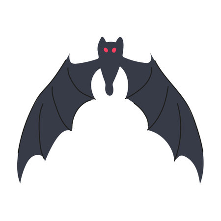vampire bat halloween cartoon vector illustrationのイラスト素材