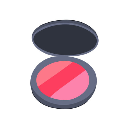 palette blush compact cartoon vector illustrationのイラスト素材