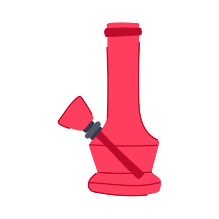 flower bong cannabis cartoon vector illustrationのイラスト素材
