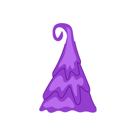 bewitched fantasy magic tree cartoon vector illustrationのイラスト素材