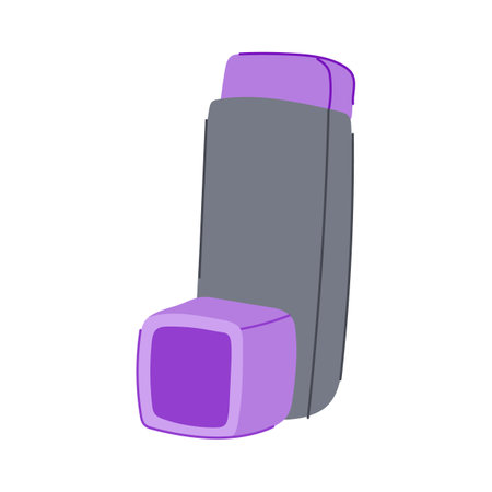 respiratory inhaler portable cartoon vector illustrationのイラスト素材