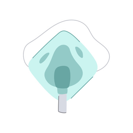 altitude oxygen mask cartoon vector illustrationのイラスト素材