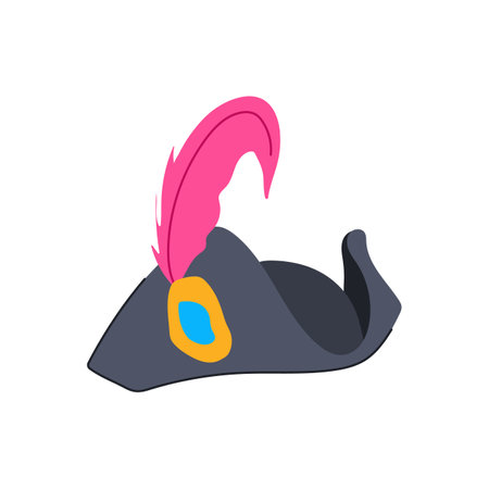 corsair pirate hat cartoon vector illustrationのイラスト素材