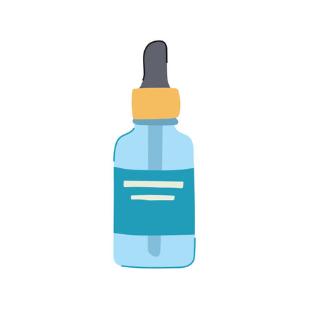 exfoliation serum skincare cartoon vector illustrationのイラスト素材