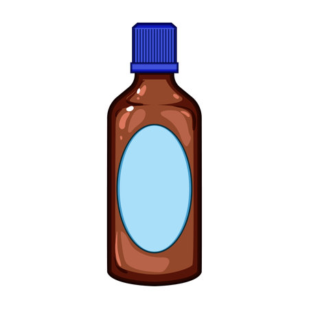 relaxation essential oil bottle cartoon vector illustrationのイラスト素材
