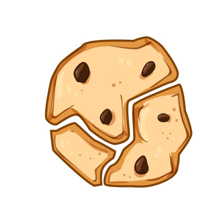 healthy oatmeal cookies cartoon vector illustrationのイラスト素材