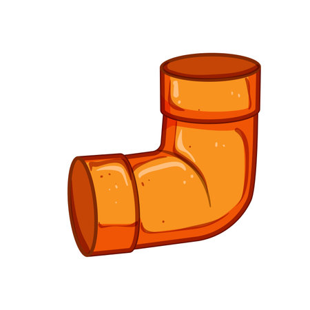 joint pipe elbow cartoon vector illustrationのイラスト素材
