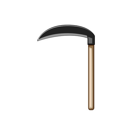 sharpen scythe cartoon vector illustrationのイラスト素材