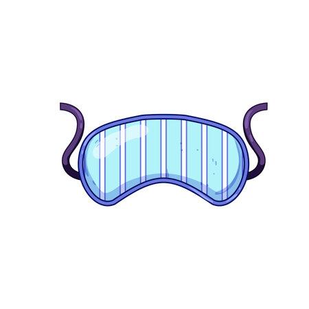 relaxation sleep mask eye cartoon vector illustrationのイラスト素材