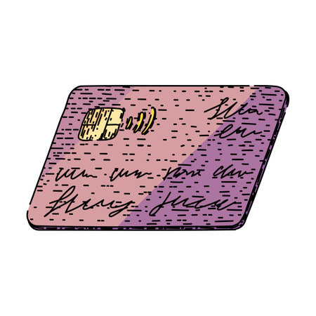 interest credit card sketch hand drawn vectorのイラスト素材