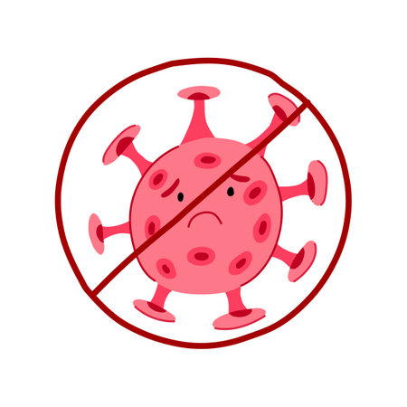 sterilize anti bacteria cartoon vector illustrationのイラスト素材