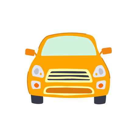 foglights car front cartoon vector illustrationのイラスト素材
