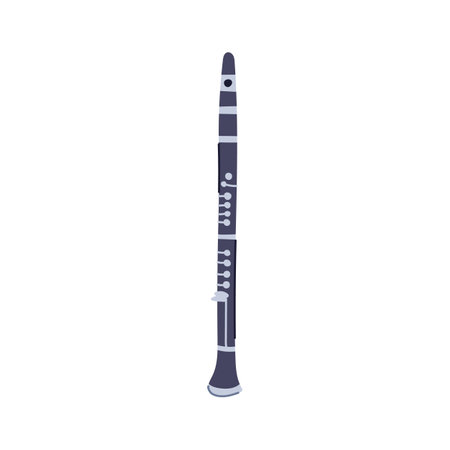 woodwind clarinet cartoon vector illustrationのイラスト素材